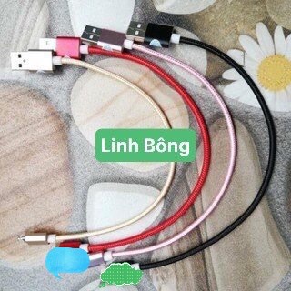 Cáp sạc ngắn 20cm 30cm dây dù micro usb typec IPsạc nhanh chống đứt