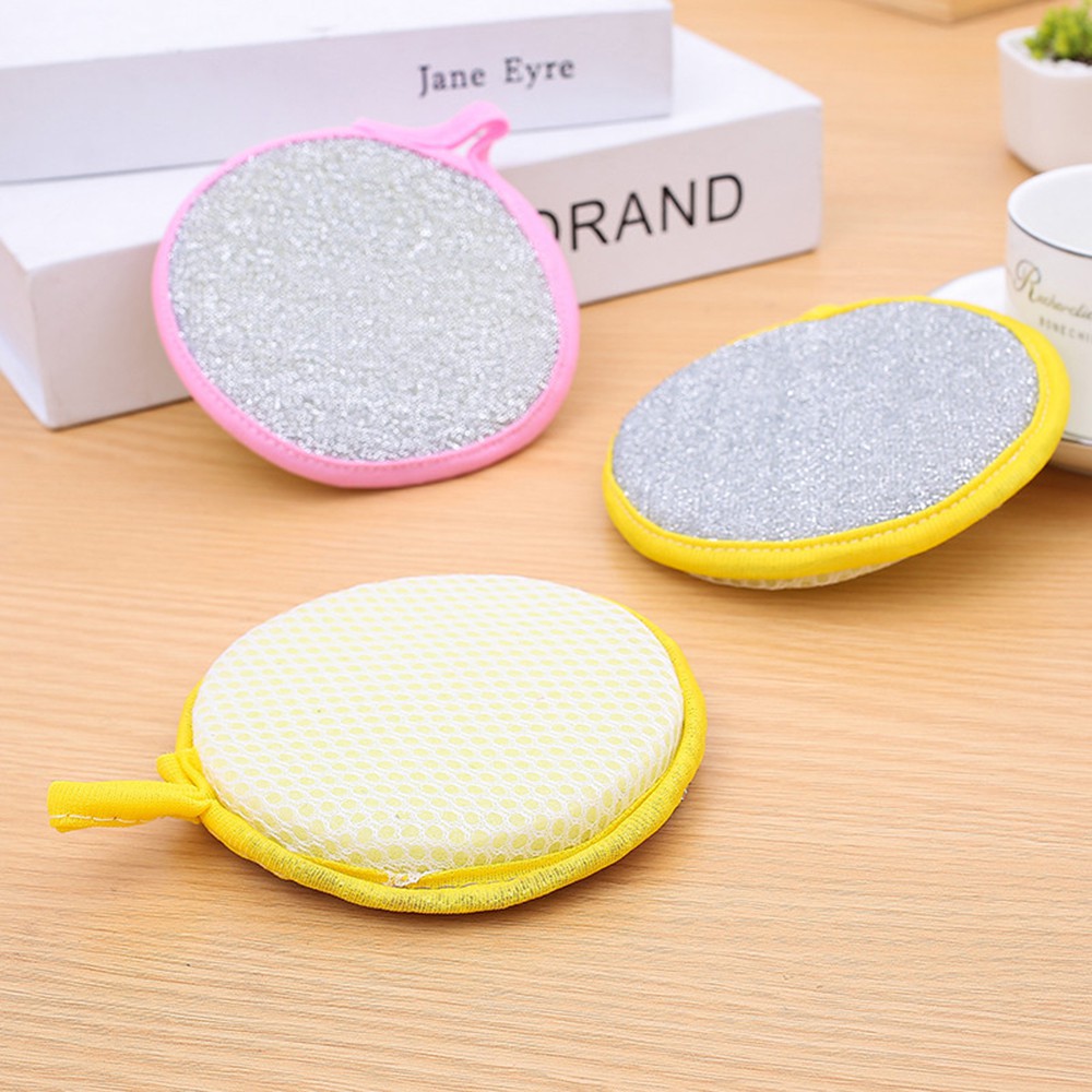 Miếng xốp rửa chén hình tròn hai mặt