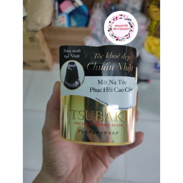 [CHÍNH HÃNG] Kem Ủ Tóc Cao Cấp Phục Hồi Hư Tổn TSUBAKI Premium Repair Mask 180g