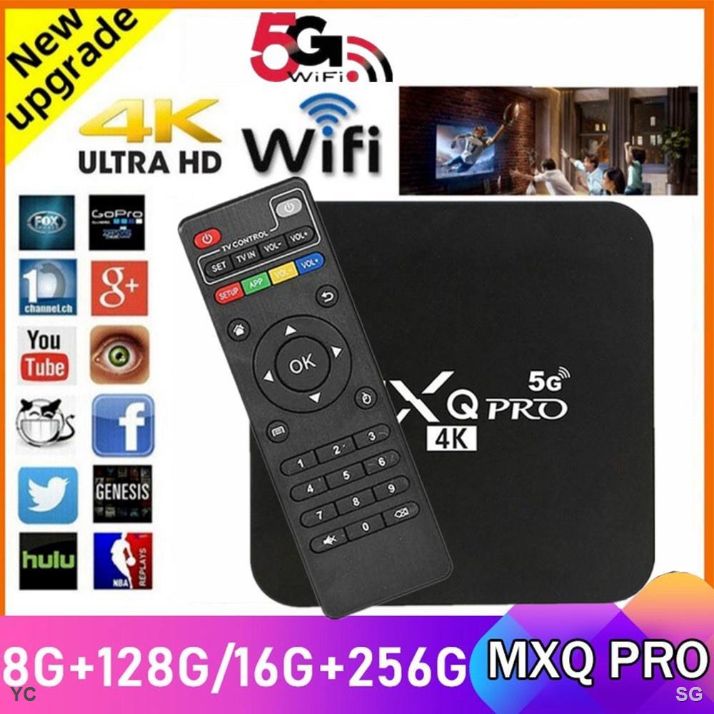 Đầu TV box MXQ Pro 4K 5g Android 16GB 256gb 128GB ChấT LượNg Cao KèM Phụ KiệN