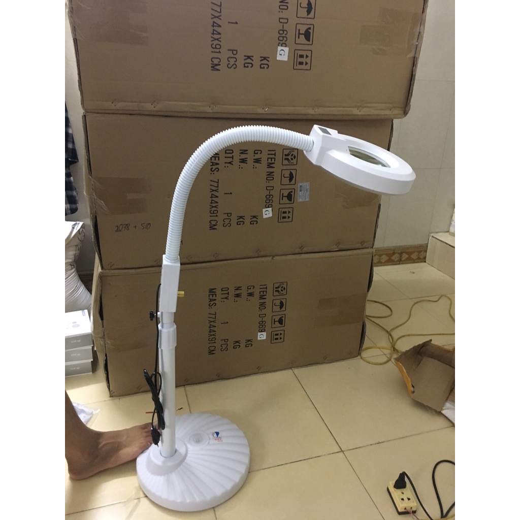 Đèn LED lúp kính 120 bóng chuyên soi nối mi, phun xăm, nặn mụn Spa, thẩm mỹ viện