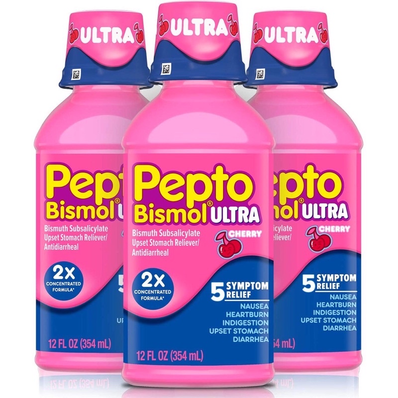 (Air mỹ 5/22) Siro hỗ trợ tiêu hoá tiêu chảy dạ dày Pepto Bismol Ultra 354ml