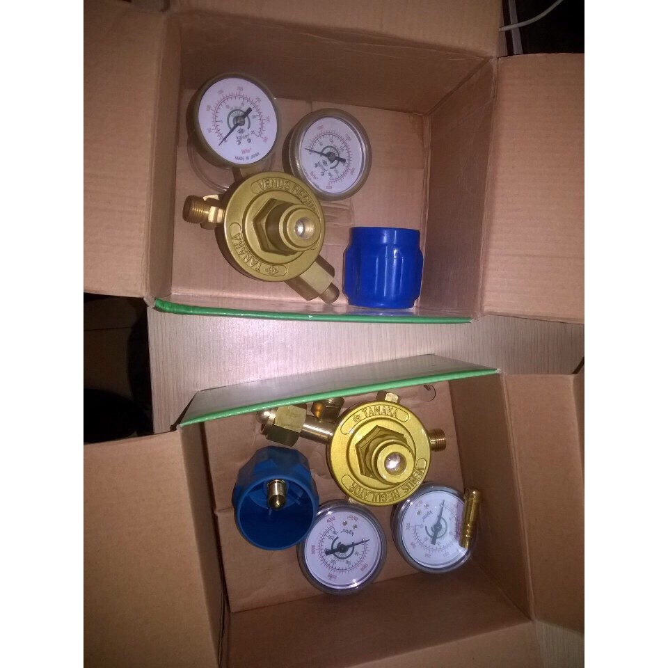 Đồng hồ oxy Tanaka- Đồng hồ điều áp khí oxy - gas Tanaka dùng trong hàn cắt gió đá