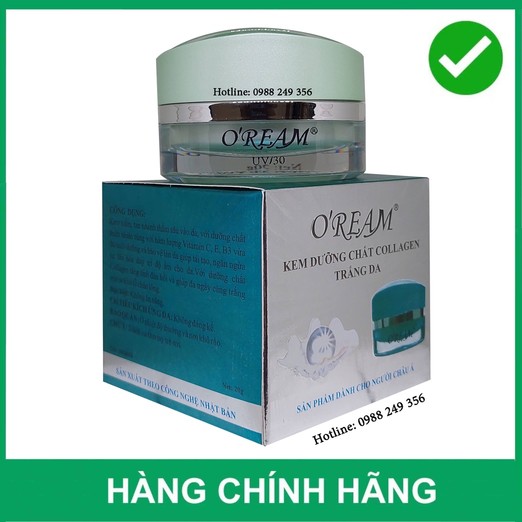 Kem OREAM Dưỡng Chất Collagen Trắng Da 20g - Kem O'REAM 20g