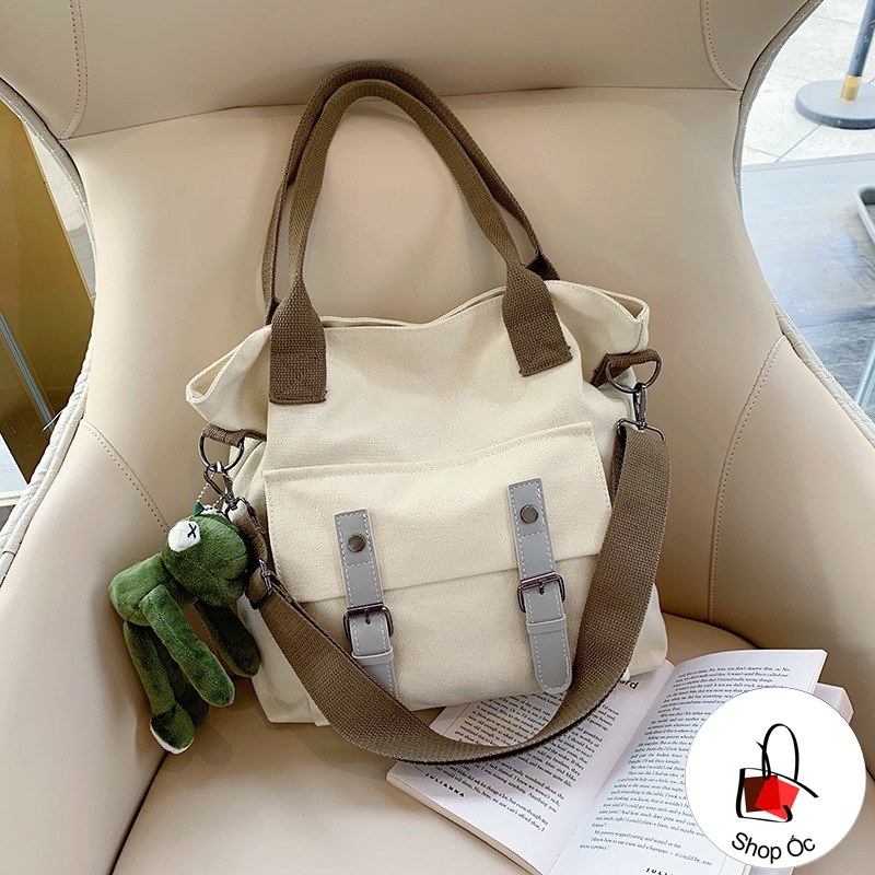 (HOT) Túi vải nữ chất vải canvas siêu bền trẻ trung E280 ( không gấu )
