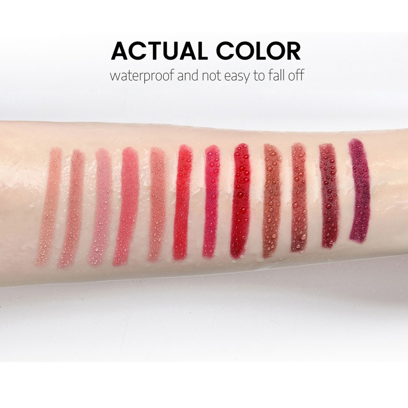 Set 12 Chì Kẻ Viền Môi Trang Điểm Gợi Cảm Không Dính Chống Thấm Nước YOUYO