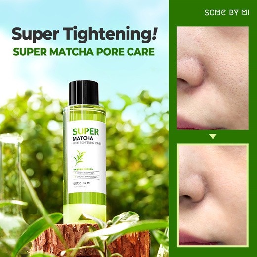 Combo Kiềm Dầu, Se Khít Lỗ Chân Lông Some By Mi Super Matcha Pore (Tightening Toner 150ml+Clean Clay Mask 100g)