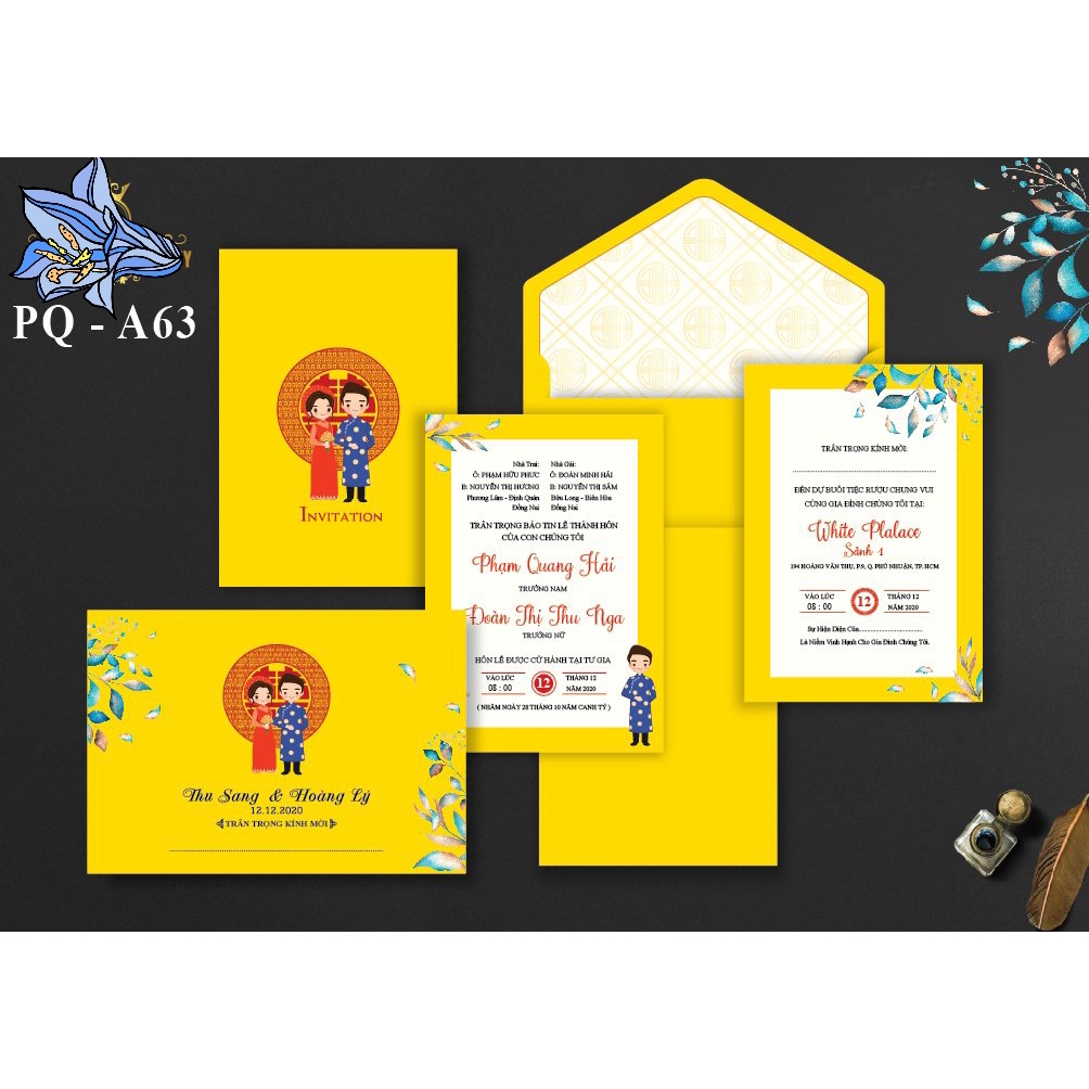 Bộ thiệp cưới đủ loại giá rẻ