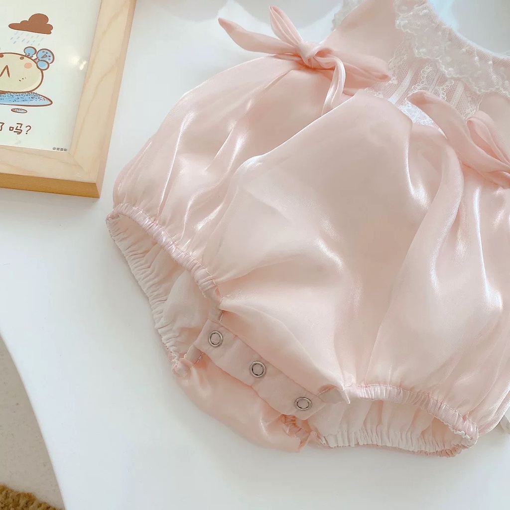 Bộ đồ body trẻ em tiểu thư kèm mũ sang chảnh, Bộ chụp hình đầy tháng thôi nôi sinh nhật, hàng Quảng châu cao cấp