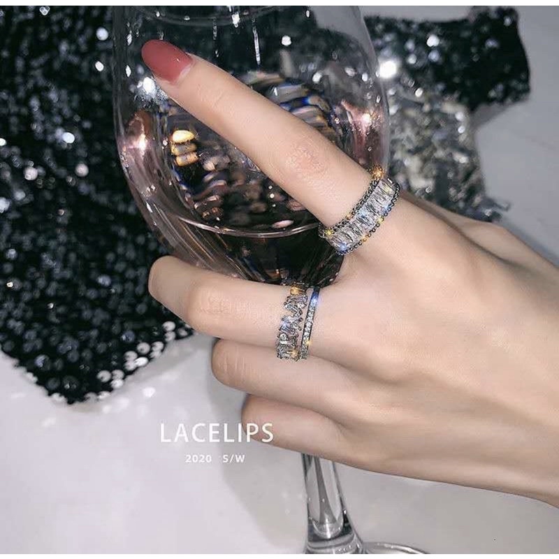 Nhẫn LaceLips luxury set có ảnh thật