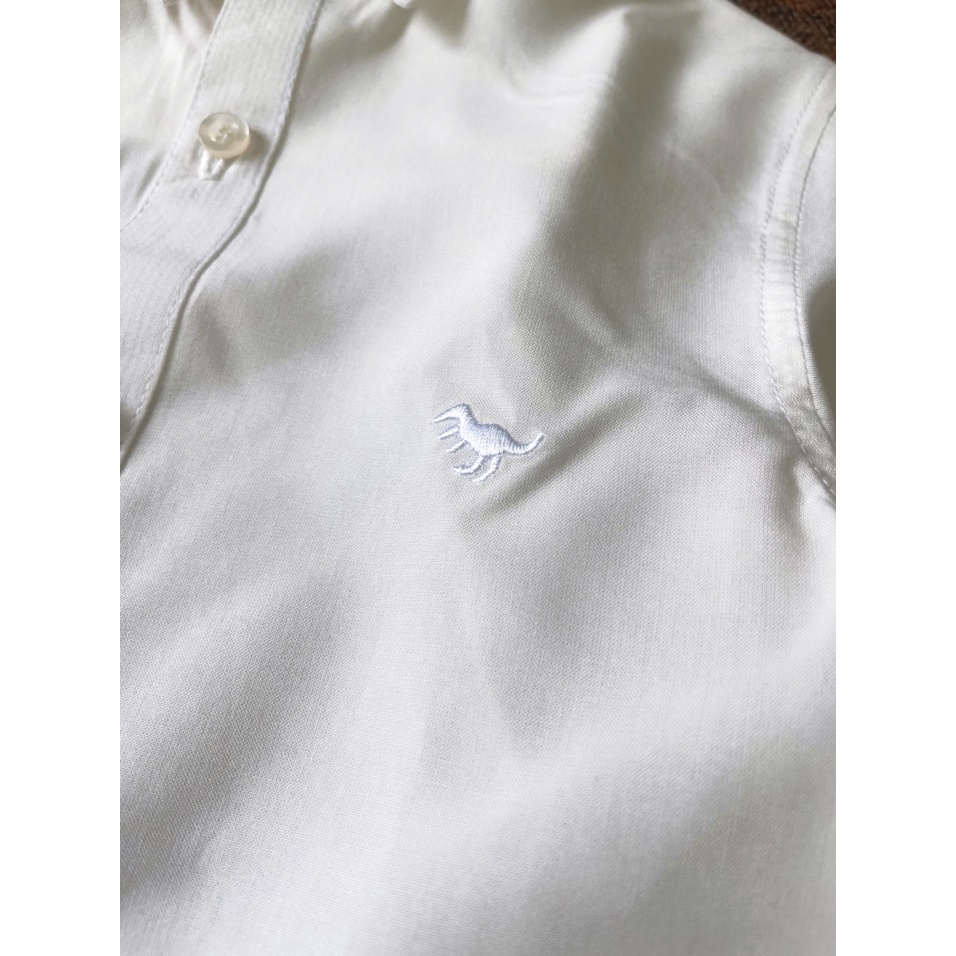 Áo sơ mi tay dài màu trắng dành cho bé trai 20 - 30 kg