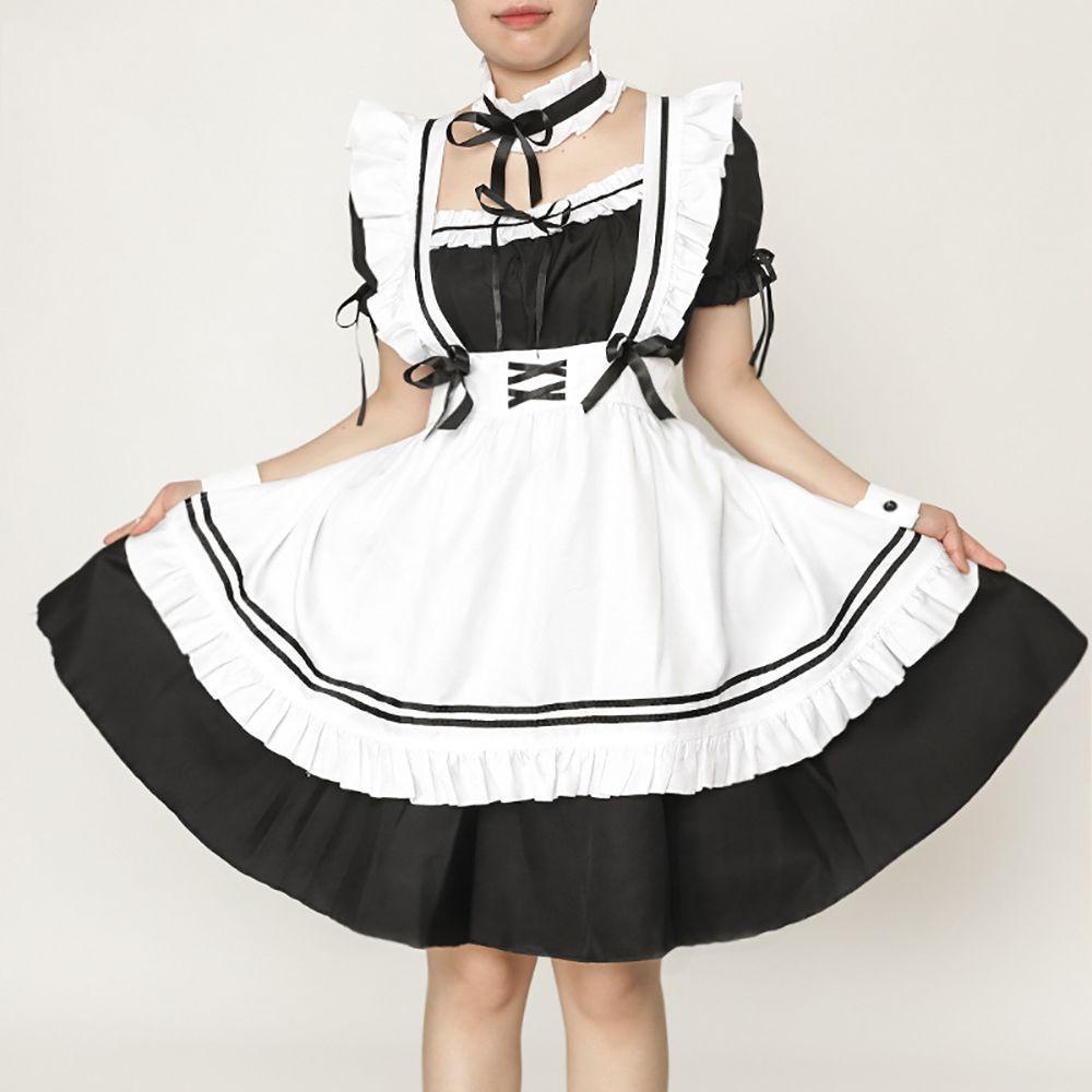 Đồng Phục Hóa Trang Người Hầu Phong Cách Lolita Nhật Bản Dễ Thương Cho Nữ