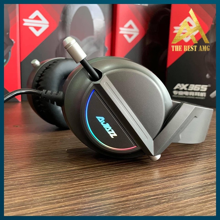 Tai Nghe Headphone Gaming Đèn LED RGB Có Mic AJAZZ AX365 Tai Nghe Nhạc Máy Vi Tính PC Laptop Chuyên Game Có Dây