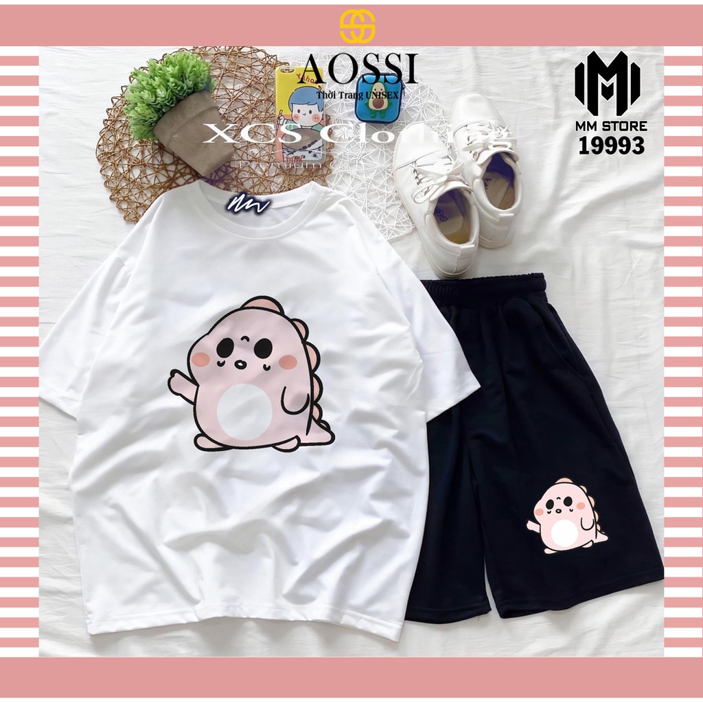 Đồ Bộ Hoạt Hình Unisex KHỦNG LONG – Aossi , Set Cartoon, Freesize, Thun Cotton, Nam Nữ Đều Mặc Được