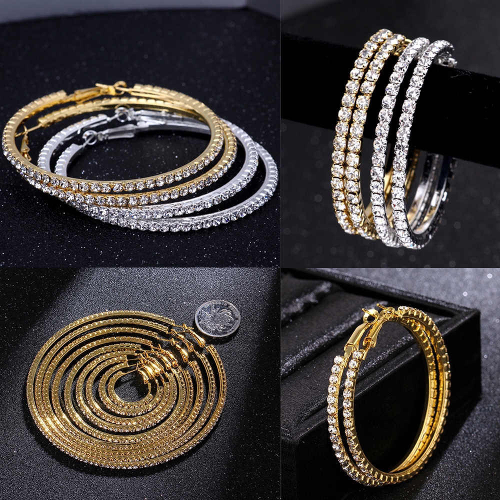 Khuyên tai dạng vòng cỡ lớn thời trang sành điệu cho nữ