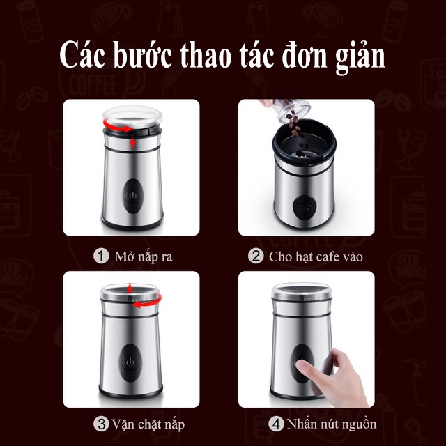 YA26 Barista sử dụng thép không gỉ máy xay lúa mì gia đình tiết kiệm năng lượng siêu thiết thực cho bé shopbenbo