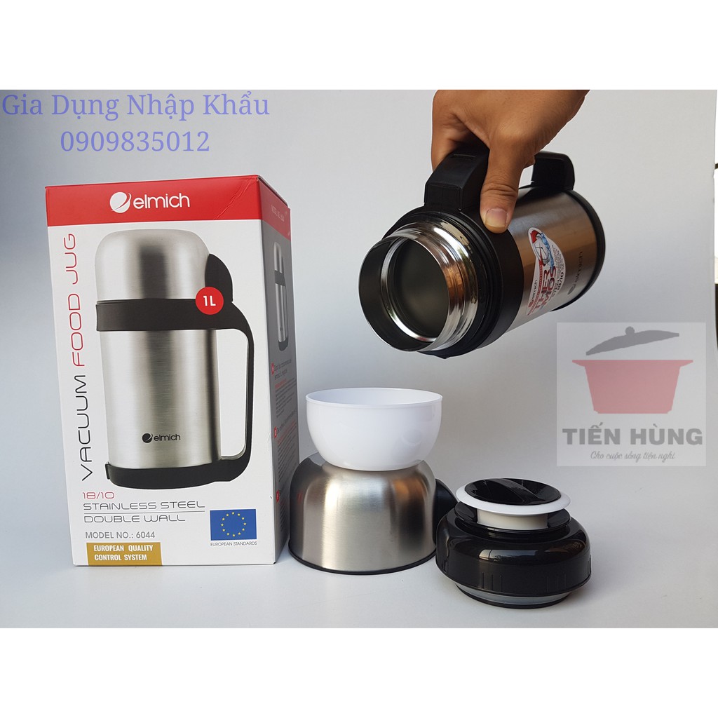 Bình đựng thức ăn giữ nhiệt Elmich Inox 304 1000ML El6044