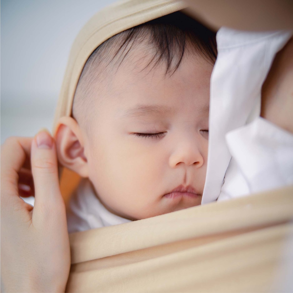 Địu vải Jumy's size lớn cho ba mẹ trên 70 ký, địu em bé có chất vải mát, nhẹ, dễ dùng, tiện lợi - Màu Be