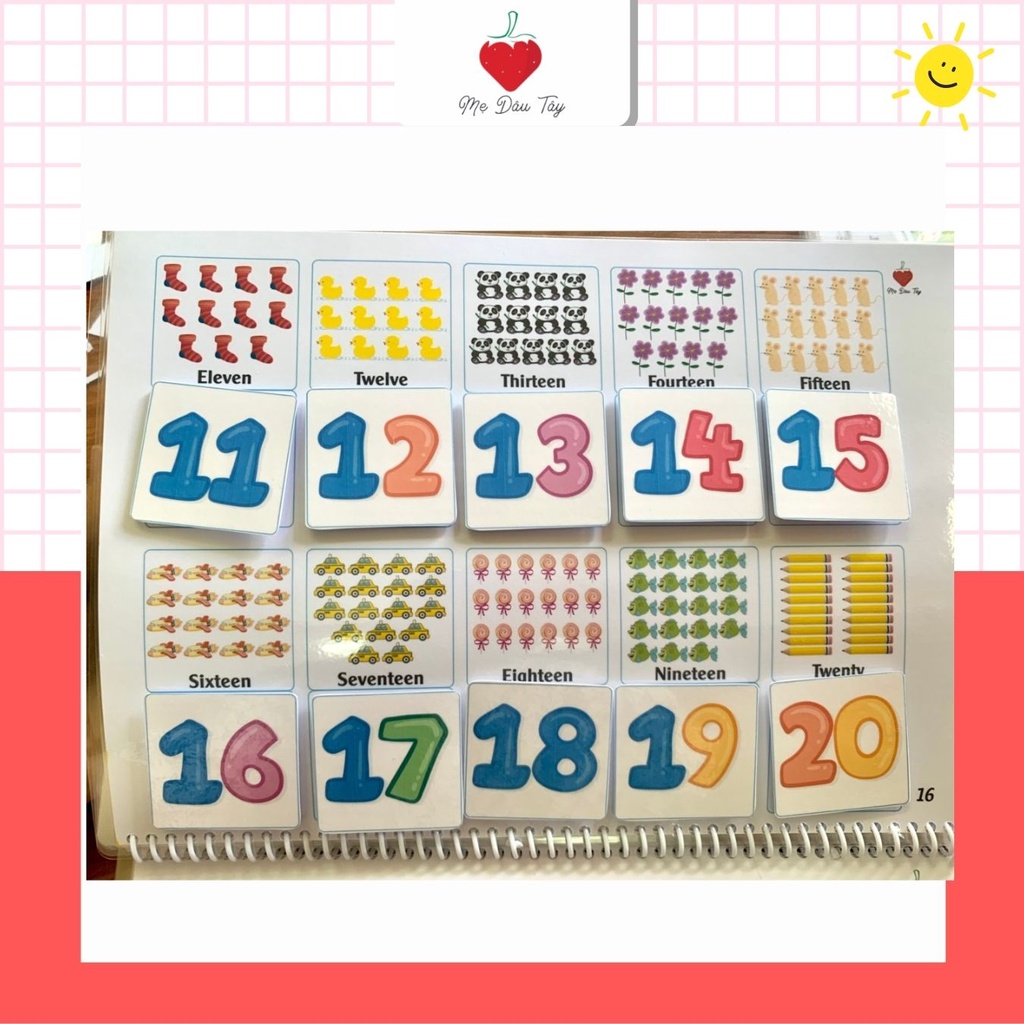 Học liệu Tiếng anh cho bé, Học liệu - đồ chơi Montessori bóc dán 21 chủ đề song ngữ Tiếng Anh & Tiếng việt