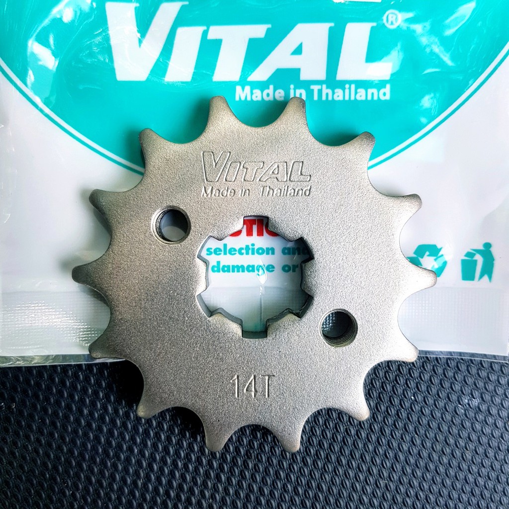 Nhông sên dĩa Ex 135 /EXCITER 135 / Ex135 SÊN VÀNG 9 ly hiệu VITAL- NSD, xích đĩa tải chính hãng Thái Lan