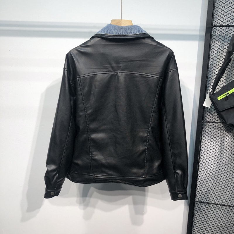 Áo da nam hàn quốc cổ bè dài tay cao cấp hàng chuẩn loại 1