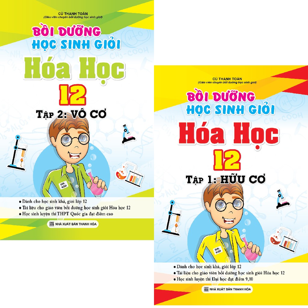 Sách -  Combo Bồi Dưỡng Học Sinh Giỏi Hóa Học 12 (Tập 1 + Tập 2)