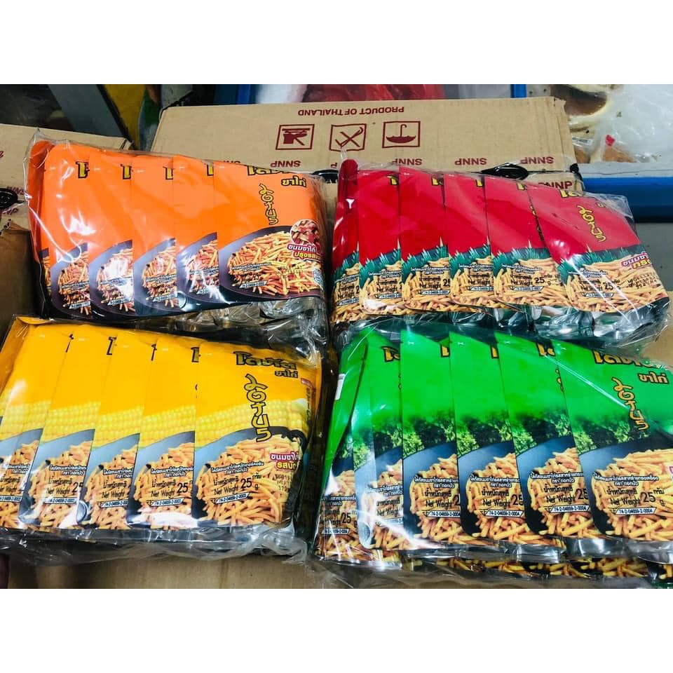 Gói Lẻ Bim Tăm Thái Lan Đủ Màu, Đủ Vị, Mix Vị - Sỉ SLL - Hàng Có Sẵn 1Bịch/13Gói 25GR - Date Mới ( ĐỒ ĂN VẶT THÁI LAN ) | BigBuy360 - bigbuy360.vn