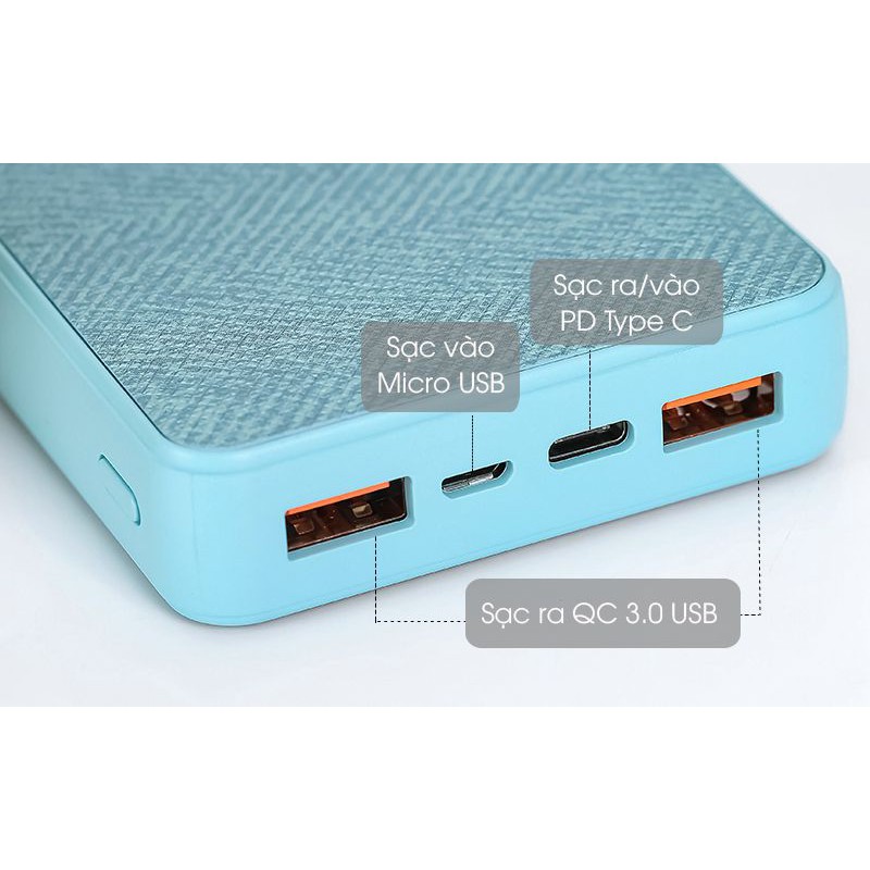 Pin sạc dự phòng Polymer 15.000mAh Type C PD QC3.0 Xmobile PowerBox P72D Xanh