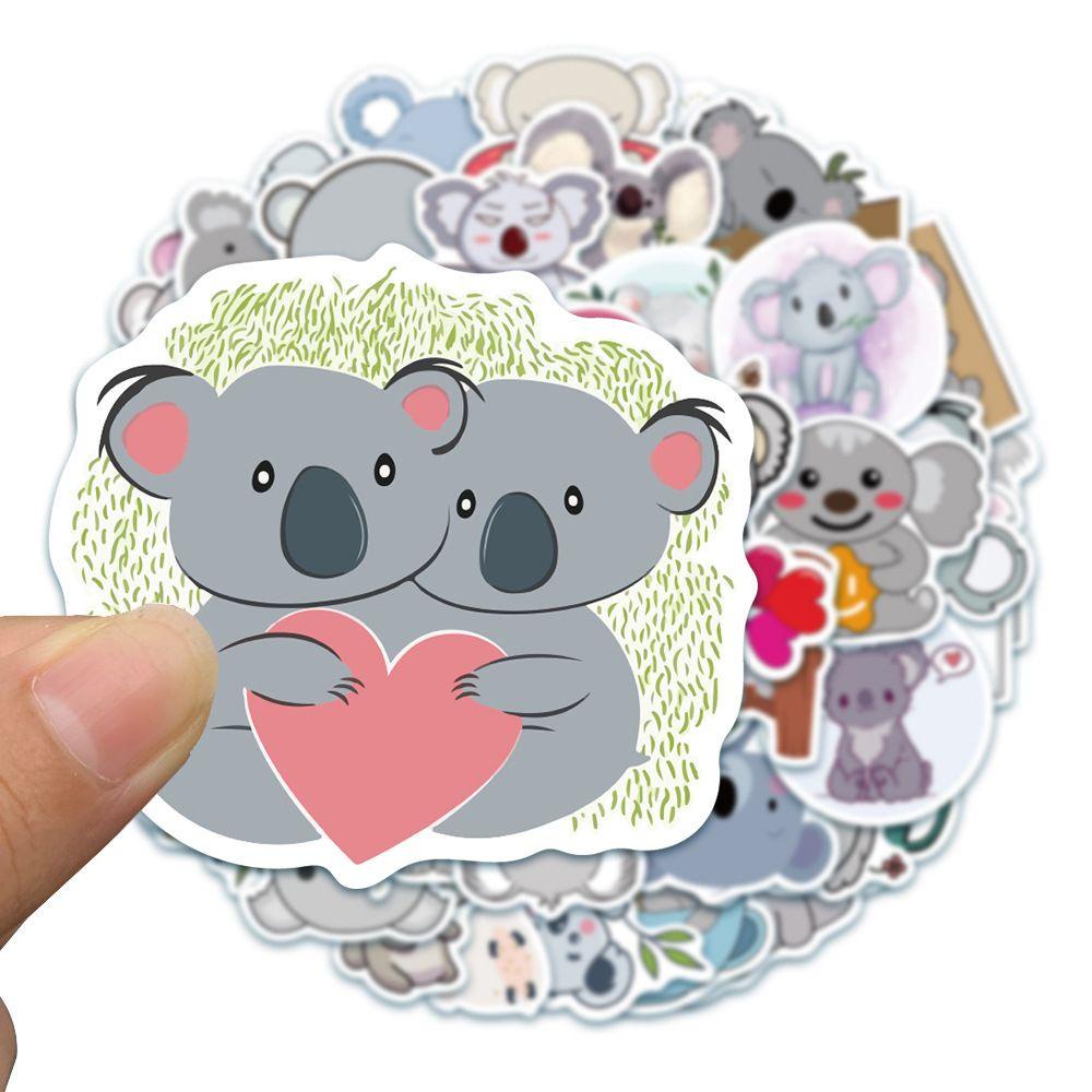 ELEGANT Miếng Dán Hình Gấu Koala Dễ Thương Trang Trí Điện Thoại / Sổ Tay DIY