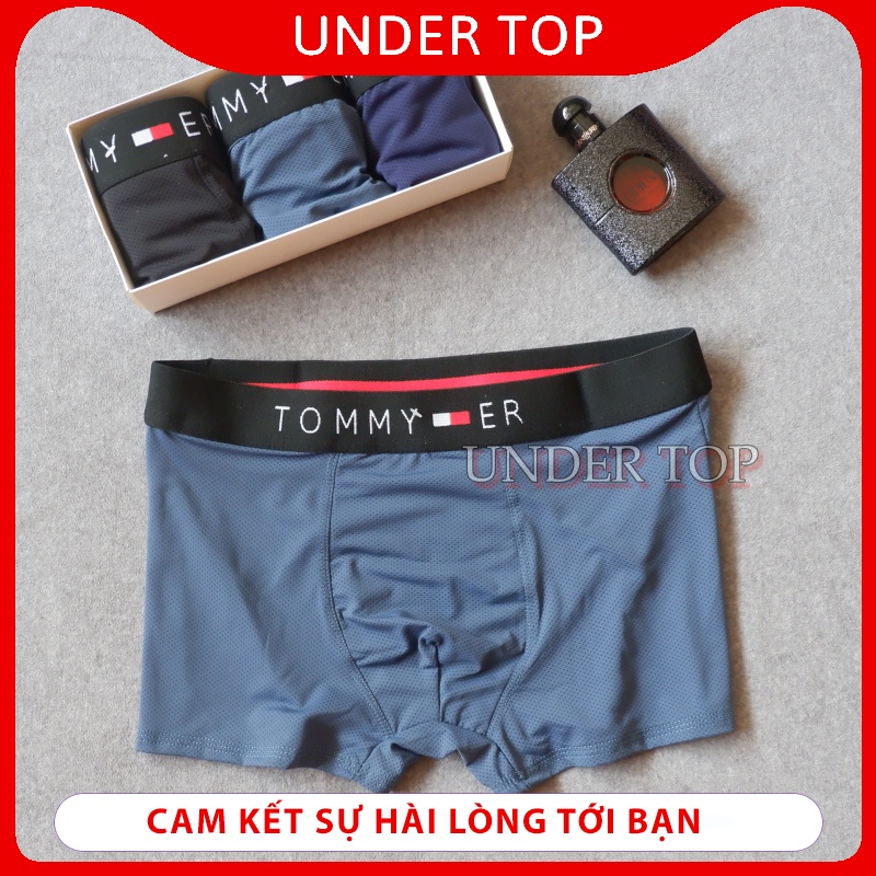 Quần lót nam đùi thông hơi thun lạnh, Quần sịp nam đùi thông hơi boxer co dãn 4 chiều kháng khuẩn | Under Top