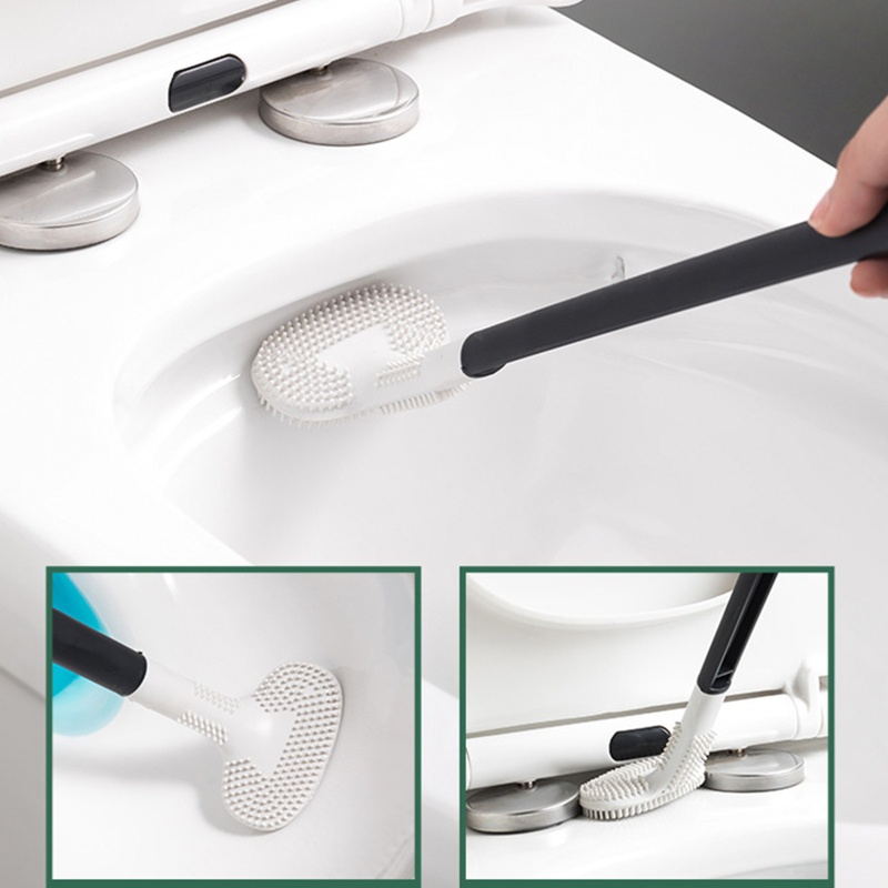 Bàn Chải Silicone Cán Dài Vệ Sinh Góc Chết Tiện Dụng