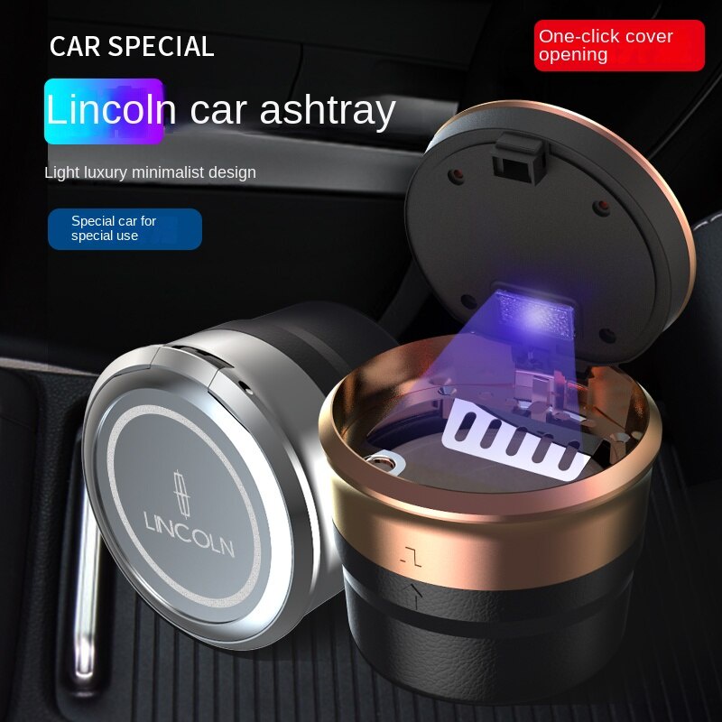 Gạt Tàn Thuốc Bằng Gốm Sứ Chịu Nhiệt Cao Kèm Vỏ Đèn LED Đa Năng Cho Xe Hơi Lincoln