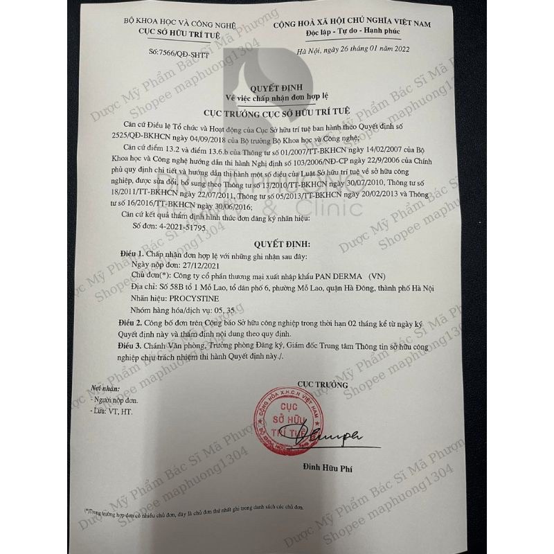 Viên uống giảm mụn trắng da Procystine 60 viên - Hàng chính hãng - Nhà Thuốc Da Liễu 24h Hà Nội