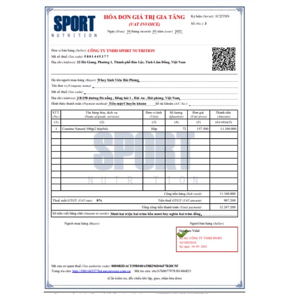 [Giá hủy diệt] [Chính hãng]  Creatine SFD Nutrition 500g -THỰC PHẨM BỔ SUNG HỖ TRỢ TĂNG SỨC MẠNH, SỨC BỀNH CHO CƠ BẮP