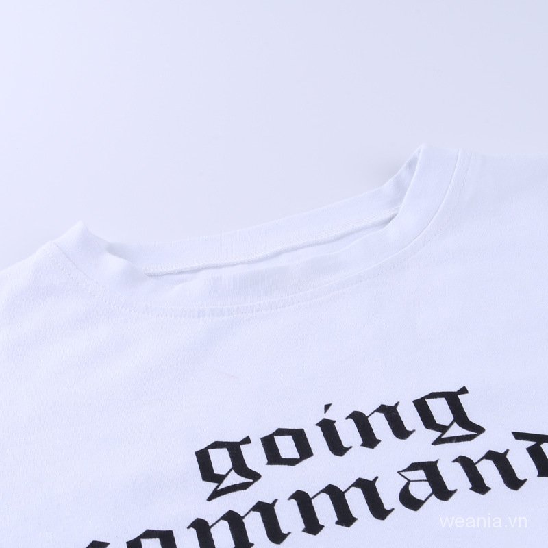 Áo thun tay ngắn dáng rộng in chữ n8S