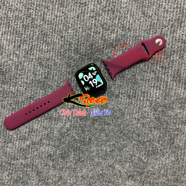 Dây đeo cao su Silicon cho Apple Watch Series 1/2/3/4/5/6 đồng hồ T500/T500Plus/HW12/HW22 Pro/M26 Plus/W26+ Pro