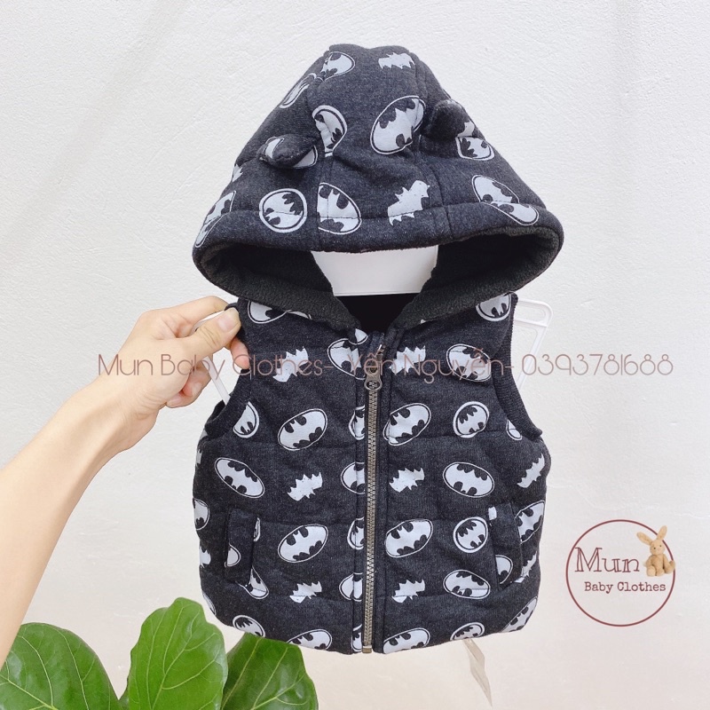 Áo khoác gile batman cho bé ( ảnh shop chụp thật)