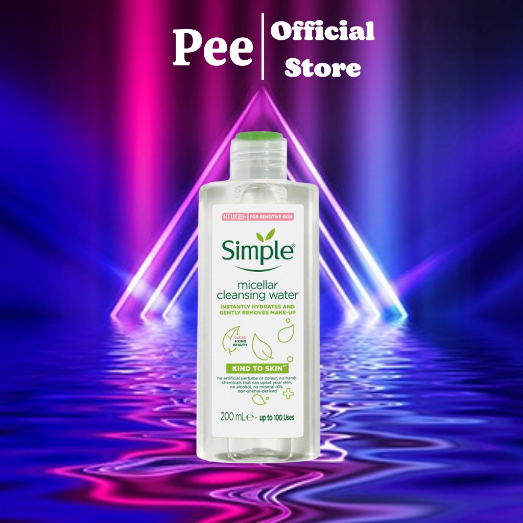 Nước Tẩy Trang Dịu Nhẹ Simple Kind To Skin Micellar Water 200ml - Pee Store | BigBuy360 - bigbuy360.vn