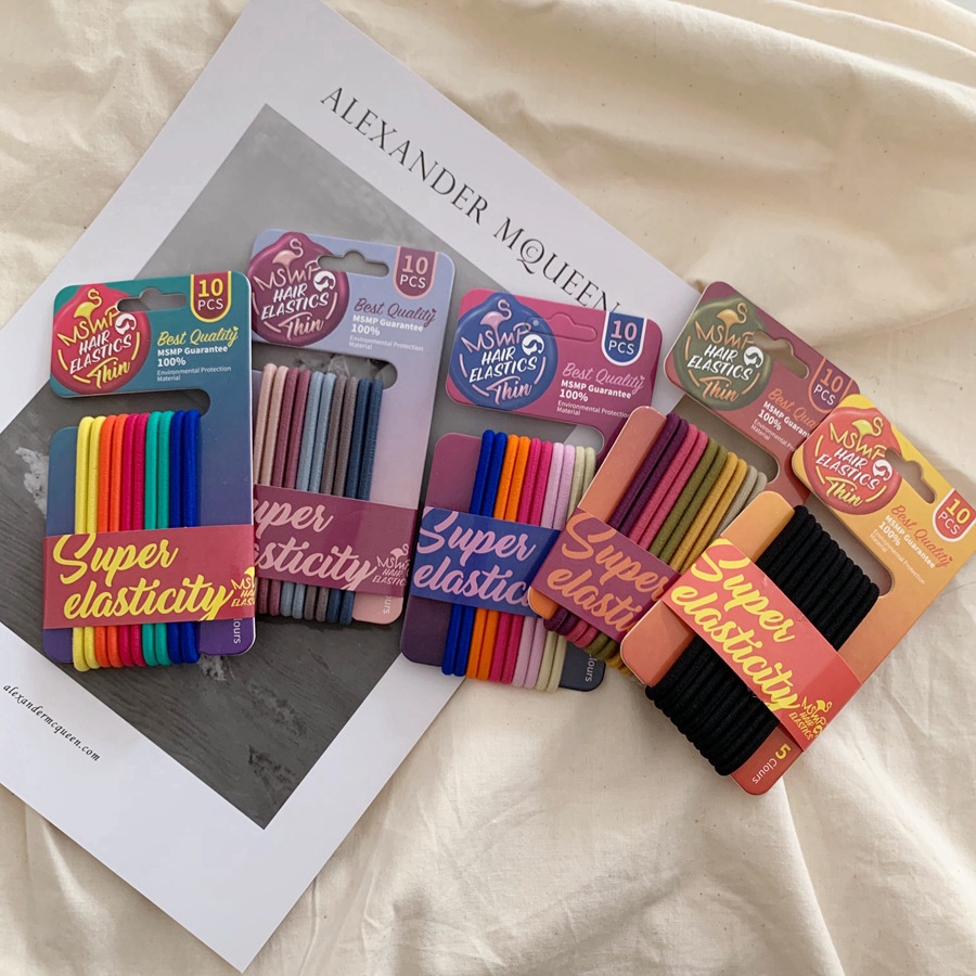 Set 10 Dây Buộc Tóc Co Giãn Dễ Thương Cho Nữ