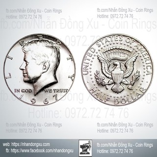 Nhẫn Đồng Xu Half Dollar Mỹ