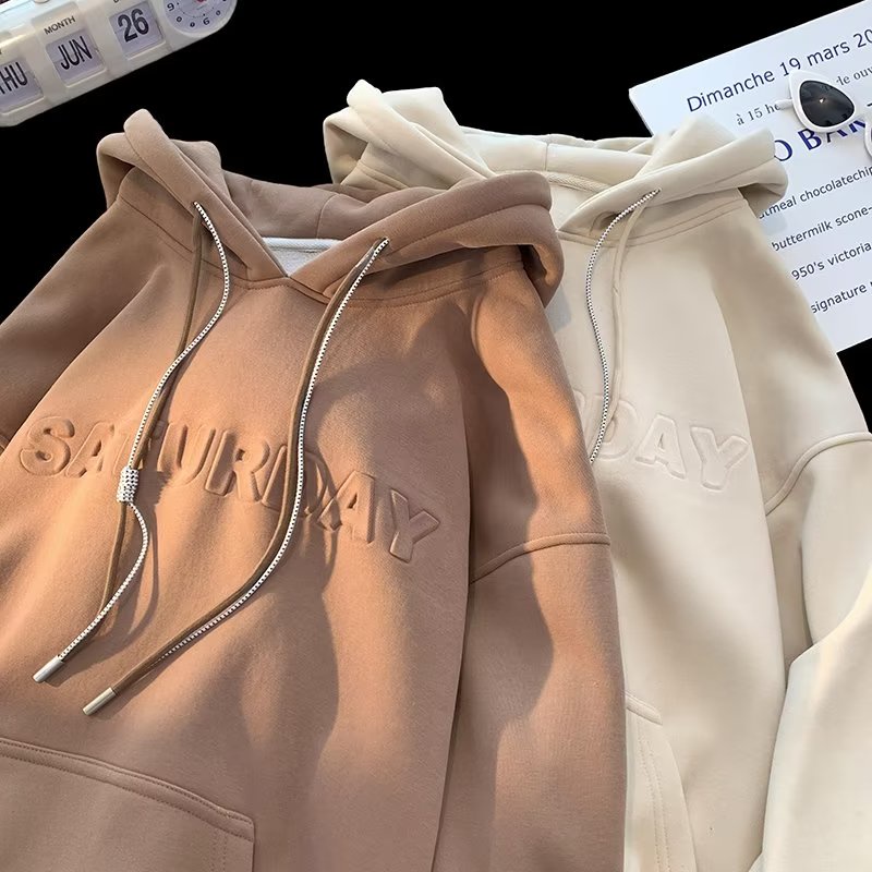 Áo hoodie Lông Nhung Thời Trang Đơn Giản Dành Cho Cặp Đôi