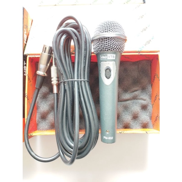 Micro có dây Vitek VTB PM - 802 HÁT NHẸ TIẾNG TRONG MICRO BẰNG KIM LOẠI HÀNG CÔNG TY.