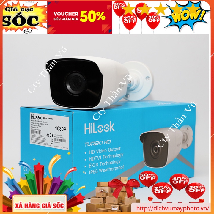 Camera quan sát HiLook THC-B220-C 2MP thân sắt hồng ngoại 40m