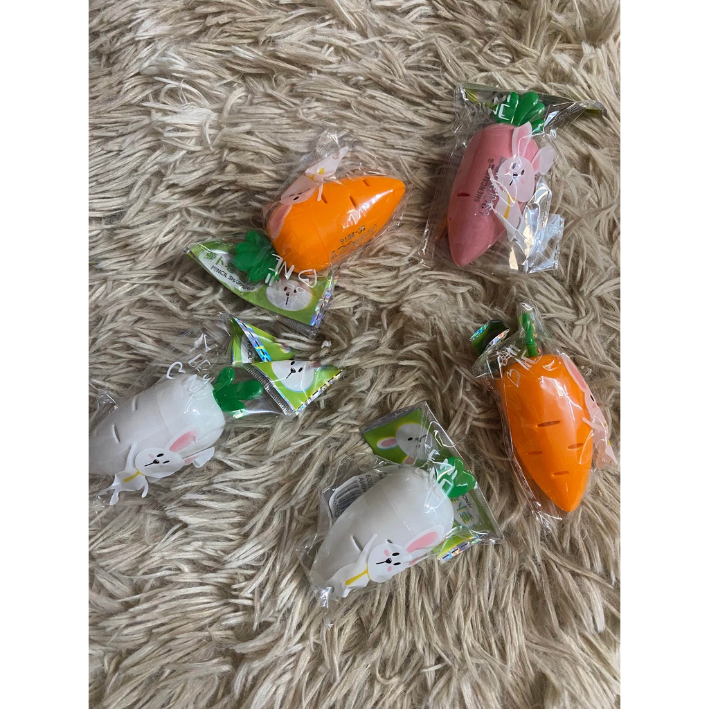 Gọt bút chì hình củ cà rốt nhiều màu dễ thương