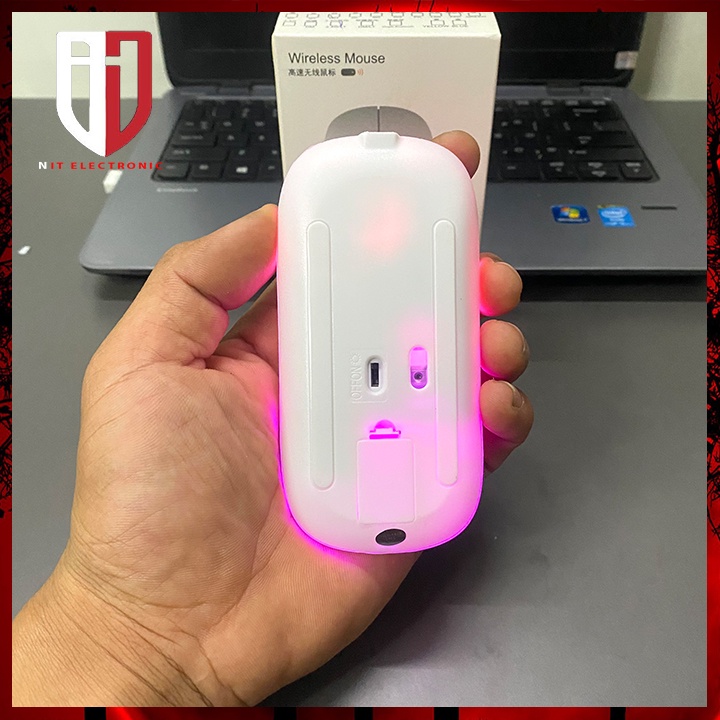 Chuột không dây máy vi tính pin sạc SIlent Wireless mouse mini chuột game gaming led RGB
