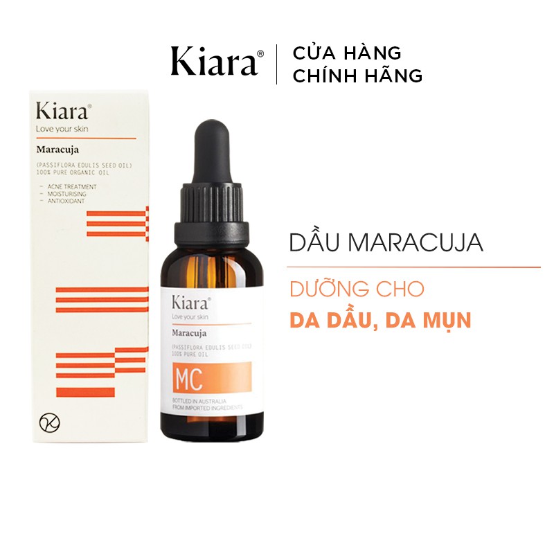 Combo 2 chai dầu dưỡng ẩm giảm mụn kiềm dầu Kiara Maracuja Oil 2x30ml