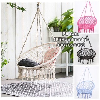 ODER 15 ngày 🎁Tặng đệm lót🎁 GHẾ TREO MACRAME HANDMADE ĐỘC ĐÁO