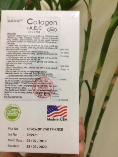 Viên uống collagen AEC  gold 12000mg ahlozen