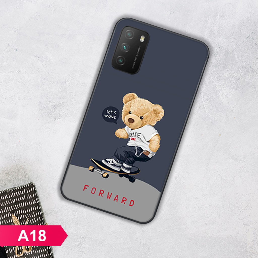 [SALE]ỐP LƯNG XIAOMI POCO M3/REDMI 9T/POCO X3 NFC IN HÌNH CHÚ GẤU CỰC ĐÁNG YÊU