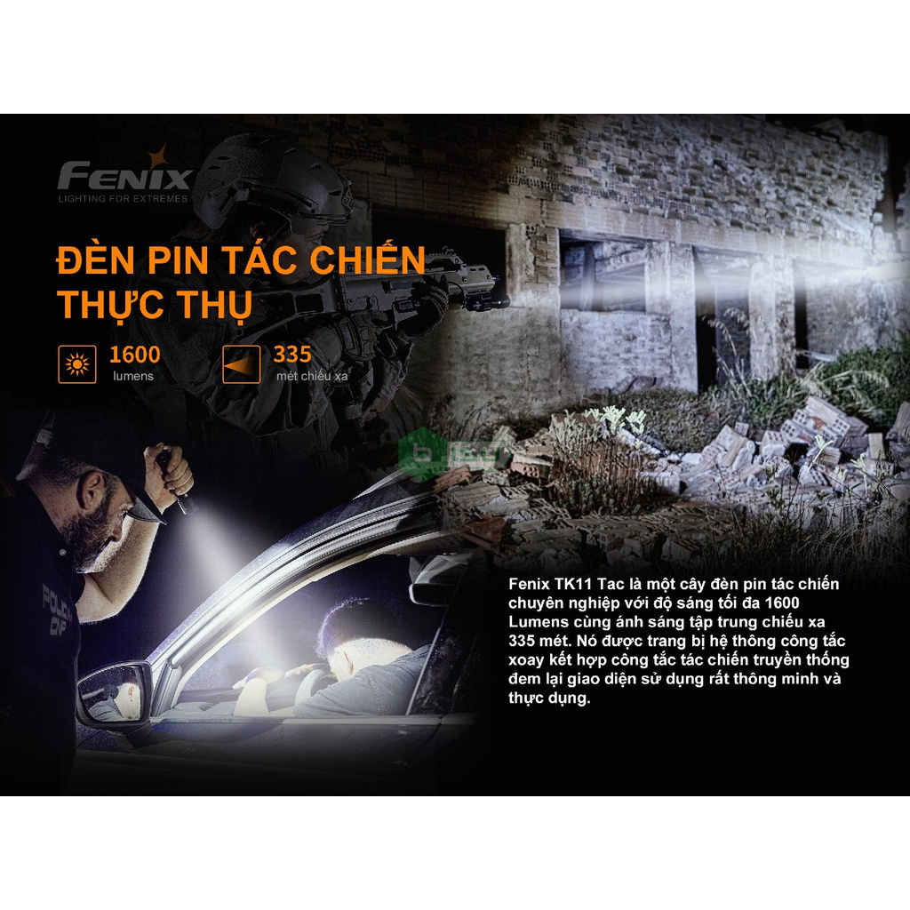 CHÍNH HÃNG PHÂN PHỐI - Đèn pin Fenix - TK11 Tactical - 1600 Lumens
